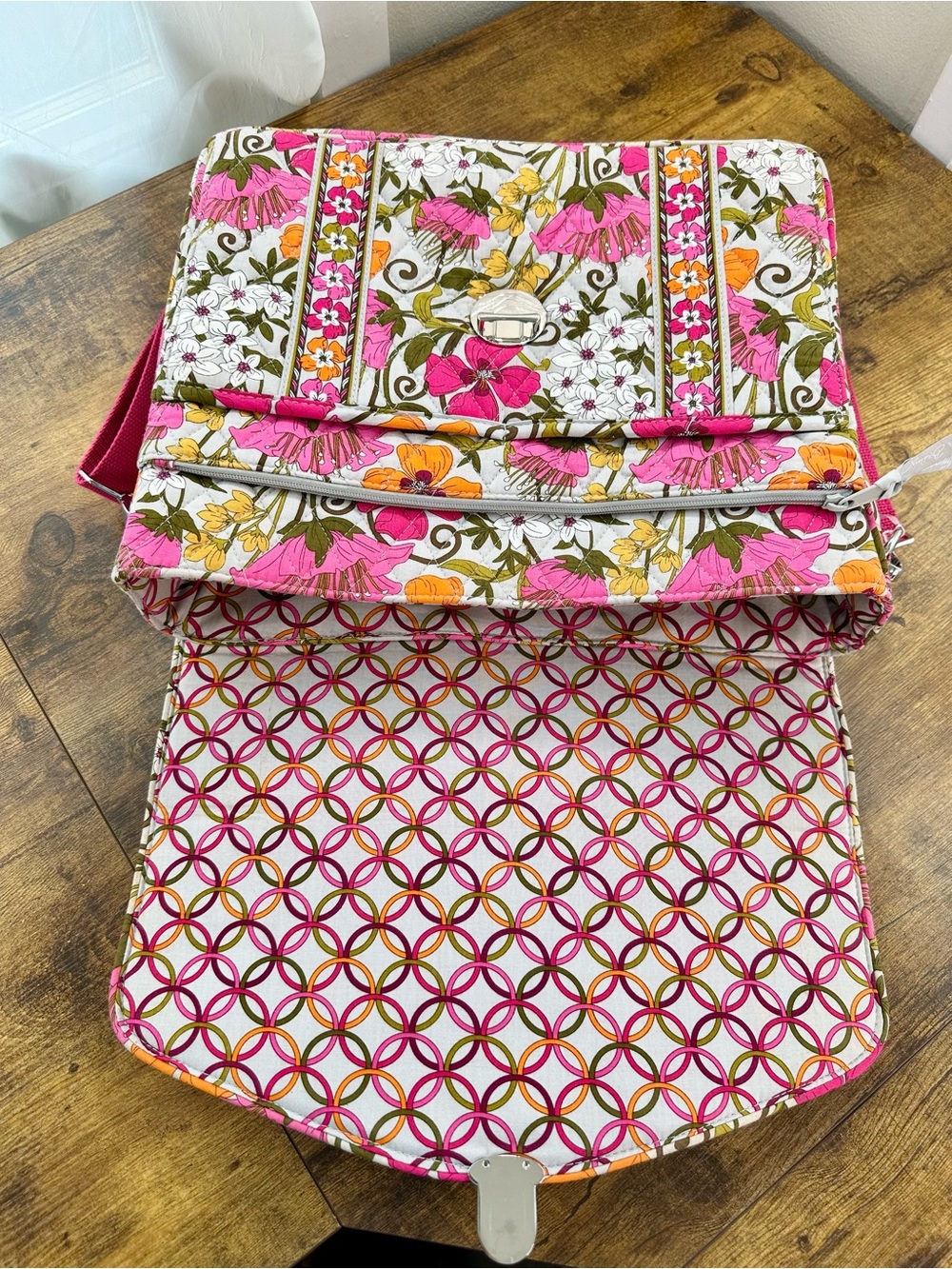 Vera Bradley Tea Garden Attaché Case, Retro Florals, Retired 2011, Computer Bag - Picture 5 of 16